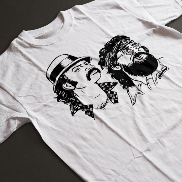 Funny Cheech and Chong 420 T-Shirt. White. Multiple Sizes. Same or Next Day Ship - Picture 1 of 1